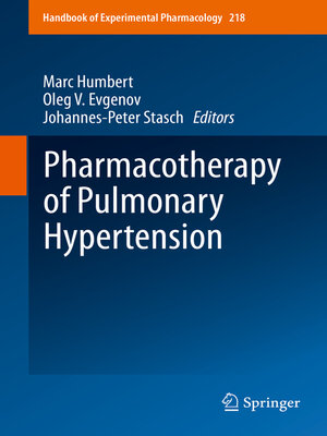 cover image of Pharmacotherapy of Pulmonary Hypertension